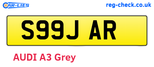 S99JAR are the vehicle registration plates.