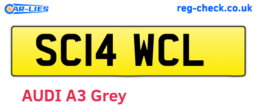 SC14WCL are the vehicle registration plates.