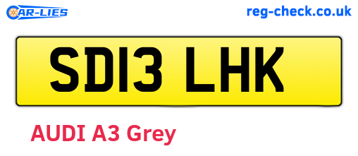 SD13LHK are the vehicle registration plates.