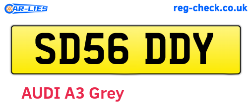 SD56DDY are the vehicle registration plates.