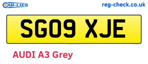 SG09XJE are the vehicle registration plates.