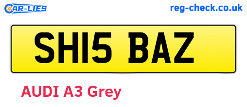 SH15BAZ are the vehicle registration plates.