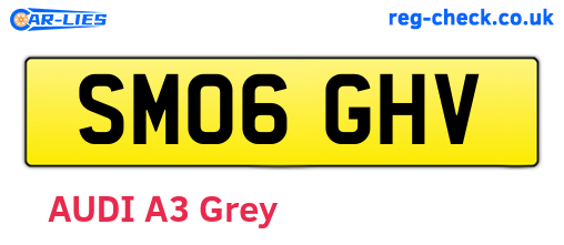 SM06GHV are the vehicle registration plates.