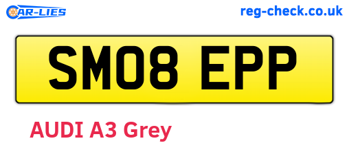 SM08EPP are the vehicle registration plates.