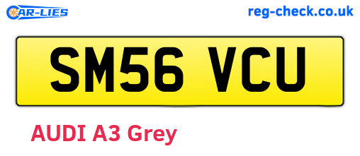 SM56VCU are the vehicle registration plates.