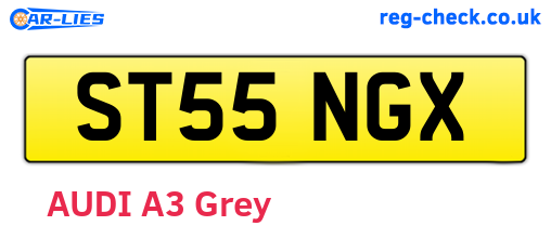 ST55NGX are the vehicle registration plates.