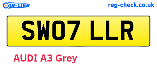 SW07LLR are the vehicle registration plates.