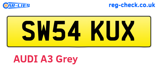 SW54KUX are the vehicle registration plates.