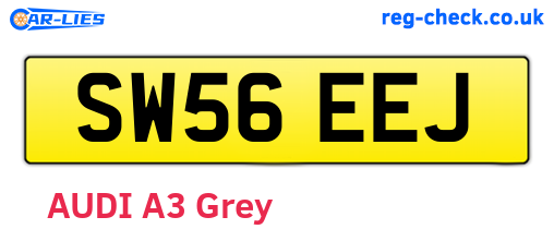 SW56EEJ are the vehicle registration plates.