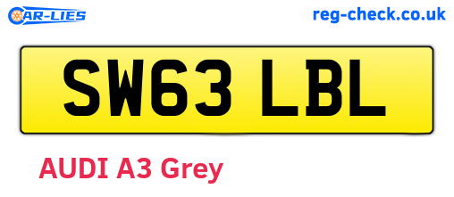 SW63LBL are the vehicle registration plates.