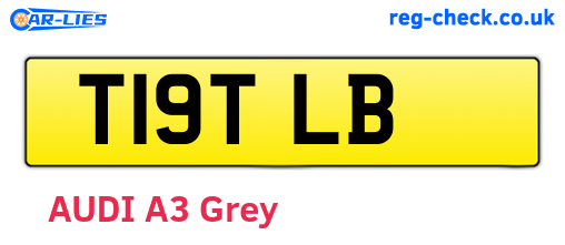 T19TLB are the vehicle registration plates.