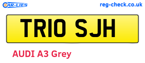 TR10SJH are the vehicle registration plates.