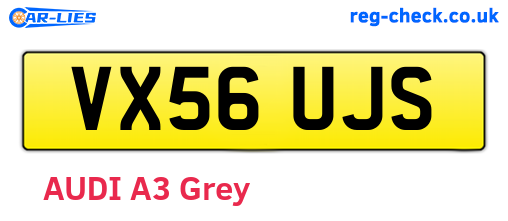 VX56UJS are the vehicle registration plates.