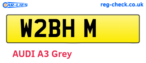 W2BHM are the vehicle registration plates.