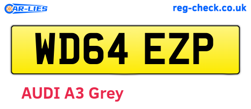 WD64EZP are the vehicle registration plates.
