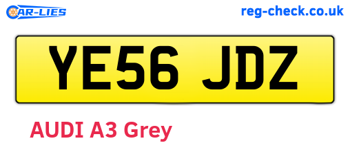 YE56JDZ are the vehicle registration plates.