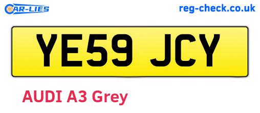 YE59JCY are the vehicle registration plates.
