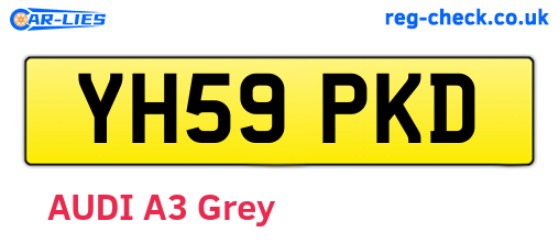 YH59PKD are the vehicle registration plates.