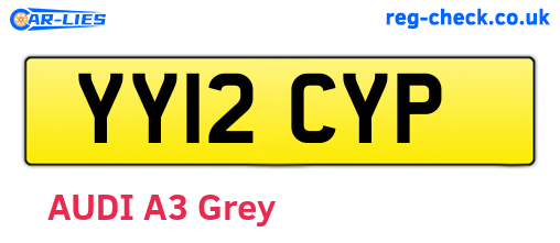 YY12CYP are the vehicle registration plates.