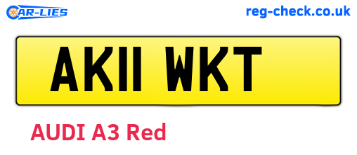AK11WKT are the vehicle registration plates.