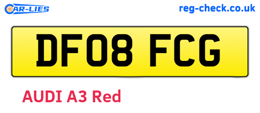 DF08FCG are the vehicle registration plates.