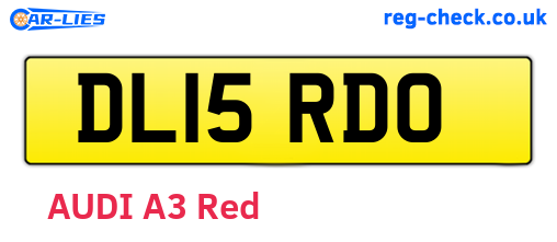 DL15RDO are the vehicle registration plates.