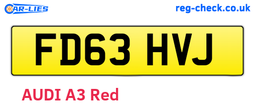 FD63HVJ are the vehicle registration plates.