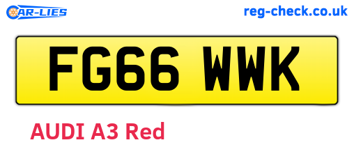 FG66WWK are the vehicle registration plates.