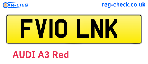 FV10LNK are the vehicle registration plates.