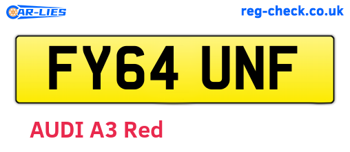 FY64UNF are the vehicle registration plates.