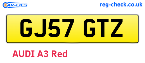 GJ57GTZ are the vehicle registration plates.