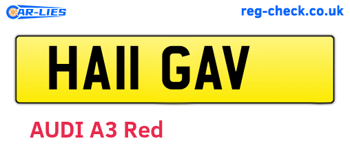 HA11GAV are the vehicle registration plates.