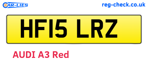 HF15LRZ are the vehicle registration plates.