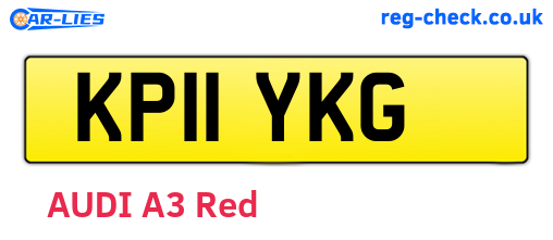 KP11YKG are the vehicle registration plates.