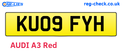 KU09FYH are the vehicle registration plates.
