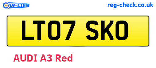 LT07SKO are the vehicle registration plates.
