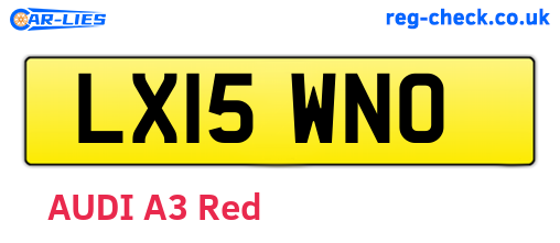 LX15WNO are the vehicle registration plates.