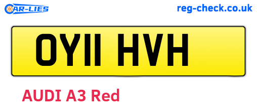 OY11HVH are the vehicle registration plates.