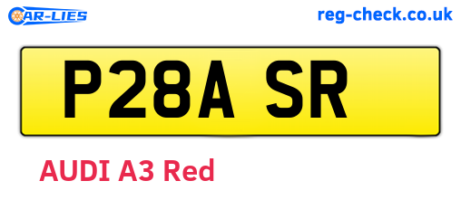 P28ASR are the vehicle registration plates.