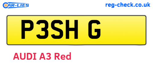 P3SHG are the vehicle registration plates.