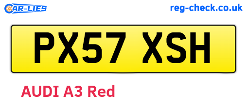PX57XSH are the vehicle registration plates.