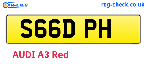 S66DPH are the vehicle registration plates.