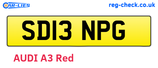 SD13NPG are the vehicle registration plates.