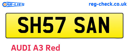 SH57SAN are the vehicle registration plates.