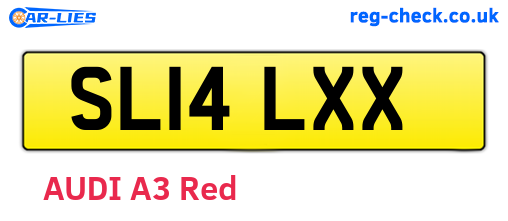 SL14LXX are the vehicle registration plates.