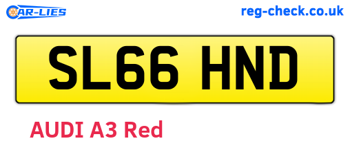 SL66HND are the vehicle registration plates.