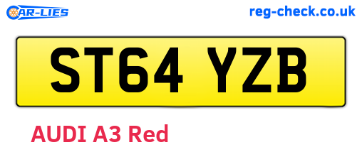 ST64YZB are the vehicle registration plates.