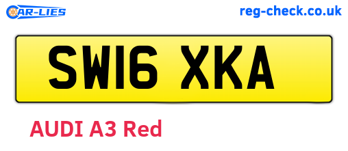 SW16XKA are the vehicle registration plates.