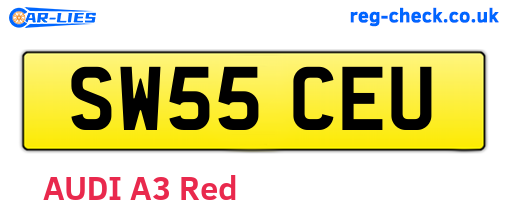 SW55CEU are the vehicle registration plates.