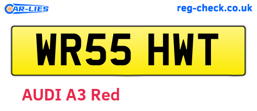 WR55HWT are the vehicle registration plates.